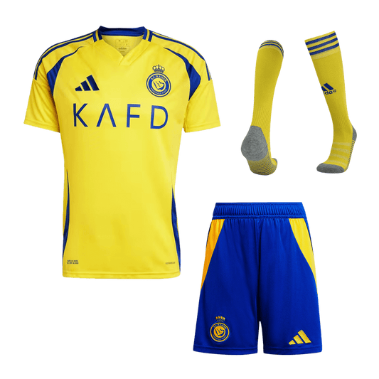 Al Nassr Home Soccer Jersey Kit(Jersey+Shorts+Socks) 2024/25