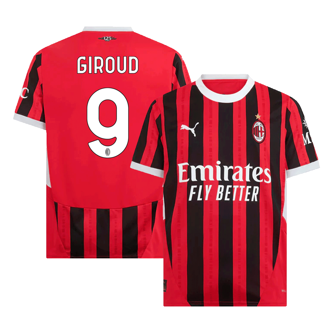 AC Milan soccer jersey GIROUD #9 Home 2024/25