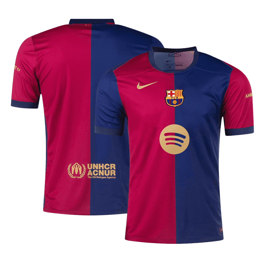 Barcelona Home Soccer Jersey 2024/25 - Spotify Logo Without Text