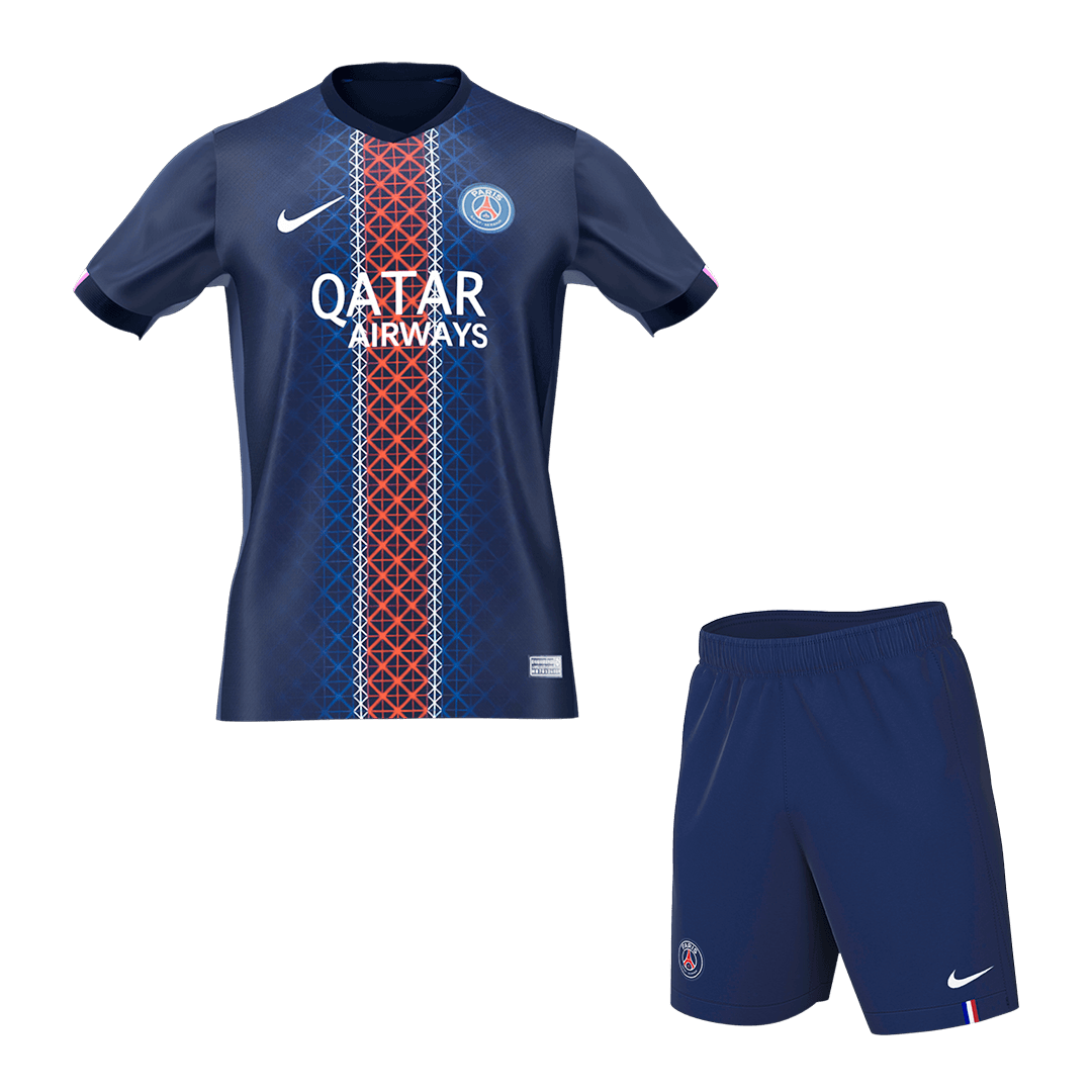 PSG Home Soccer Jersey Kit(Jersey+Shorts) 2025/26 Navy