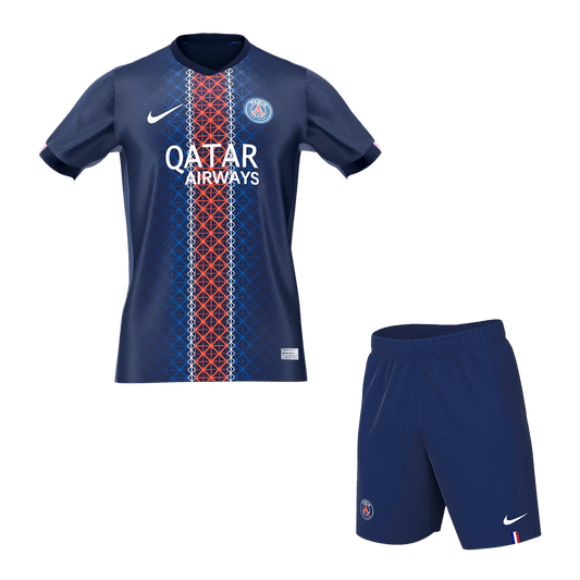 PSG Home Soccer Jersey Kit(Jersey+Shorts) 2025/26 Navy