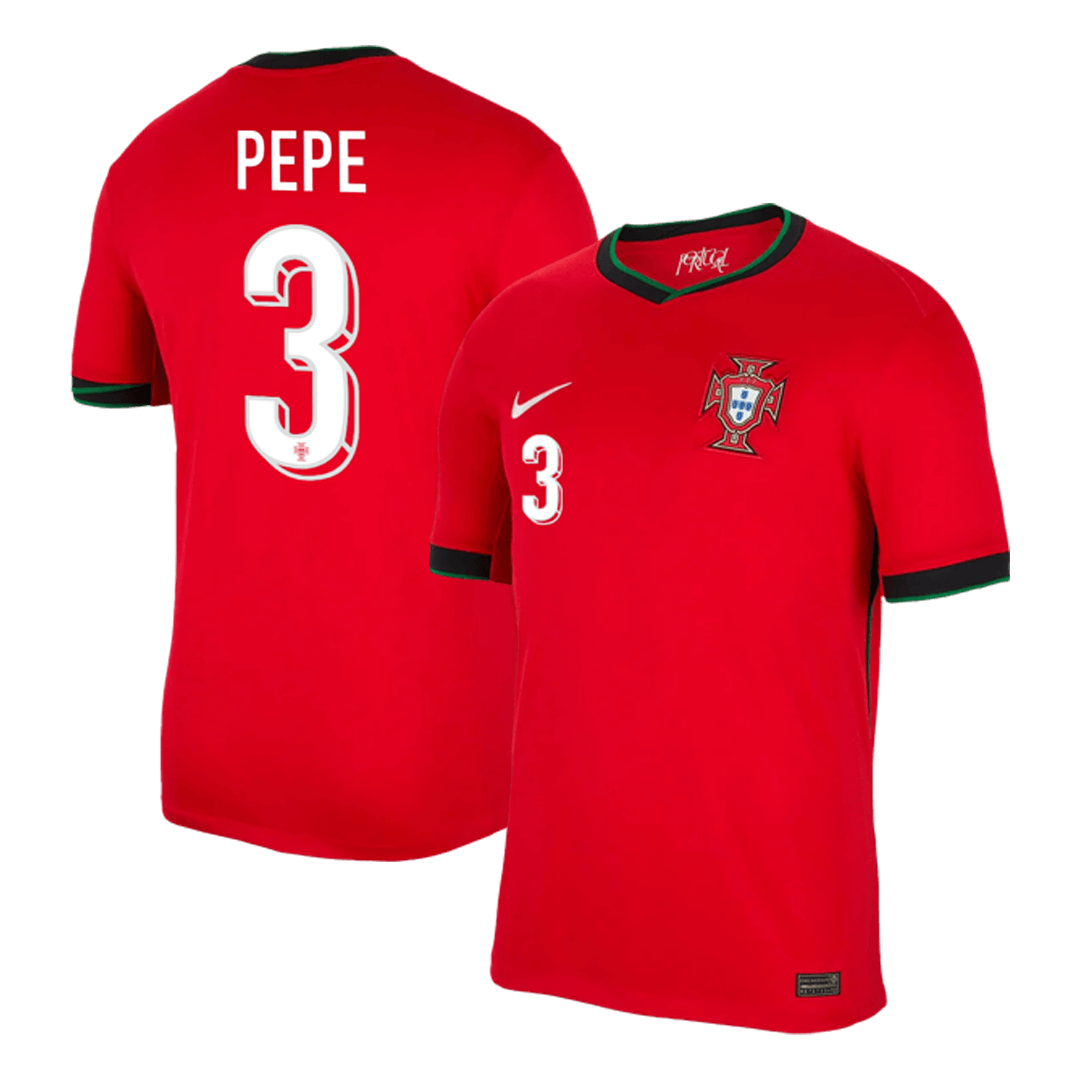 PEPE #3 Portugal Home Soccer Jersey Euro 2024