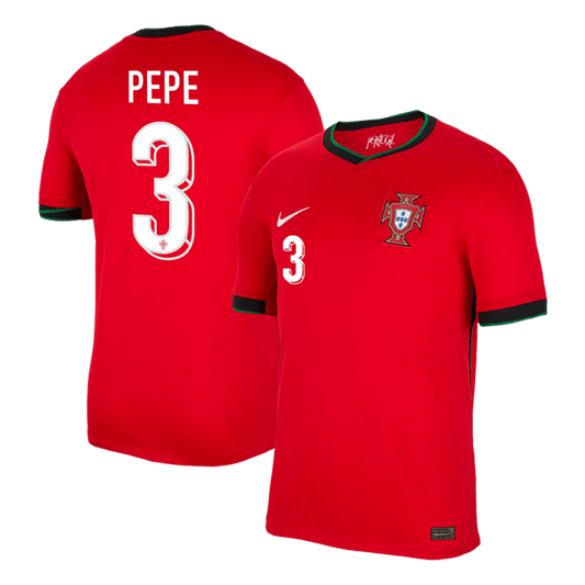 PEPE #3 Portugal Home Soccer Jersey Euro 2024