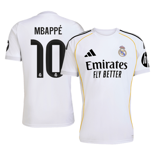 MBAPPÉ #10 Real Madrid Soccer Jersey Home Custom Shirt 2025/26