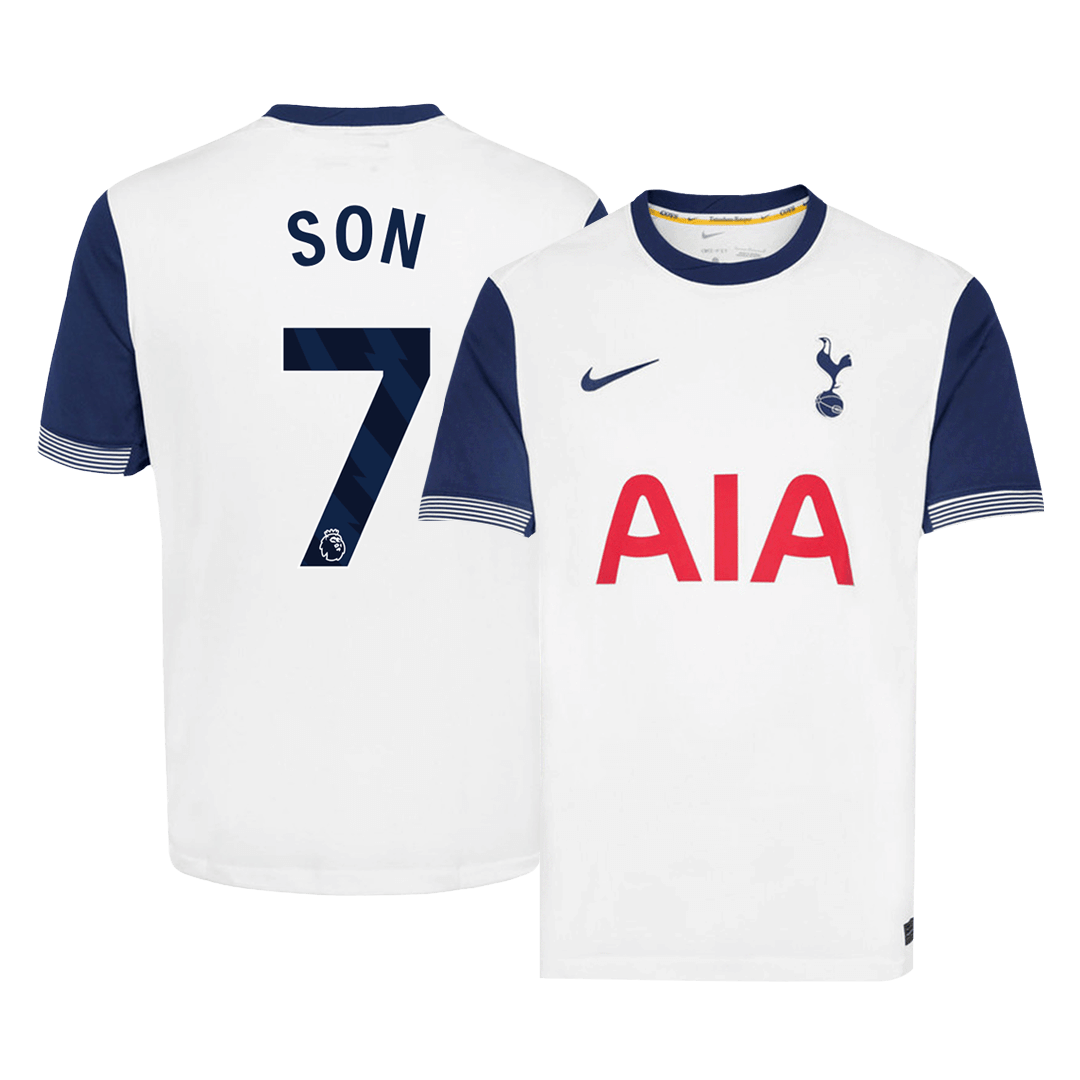 SON #7 Tottenham Hotspur Soccer Jersey Home Custom Shirt 2024/25