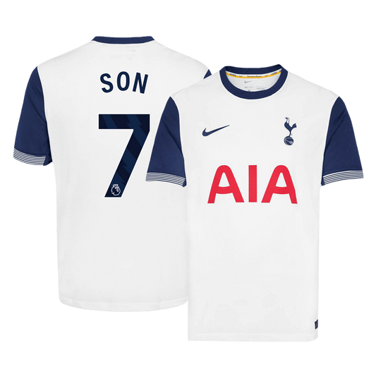 SON #7 Tottenham Hotspur Soccer Jersey Home Custom Shirt 2024/25