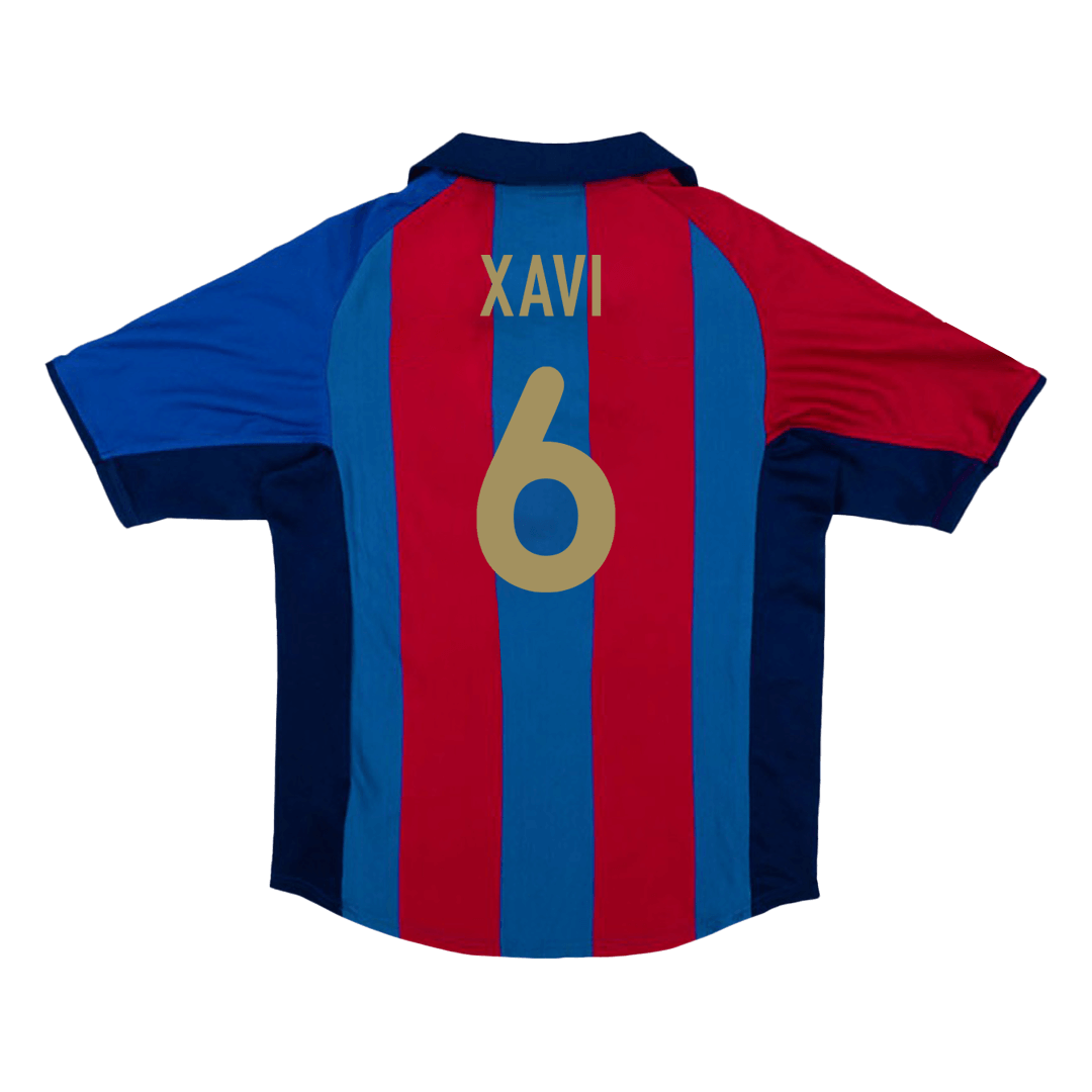 Retro Jersey XAVI #6 Barcelona Retro Jersey Home Soccer Shirt 2001/02