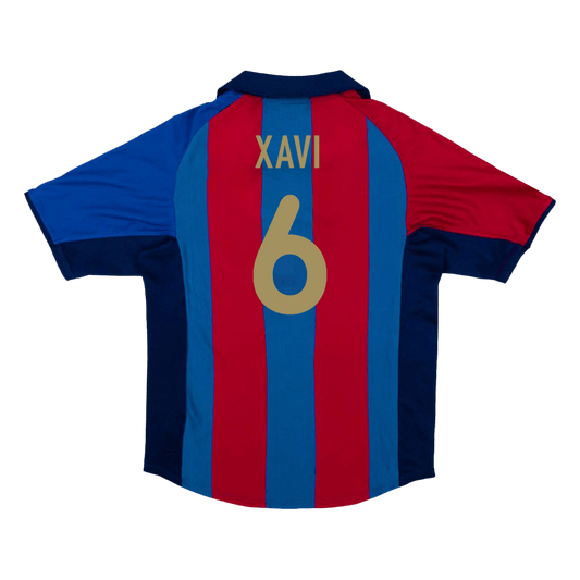 Retro Jersey XAVI #6 Barcelona Retro Jersey Home Soccer Shirt 2001/02