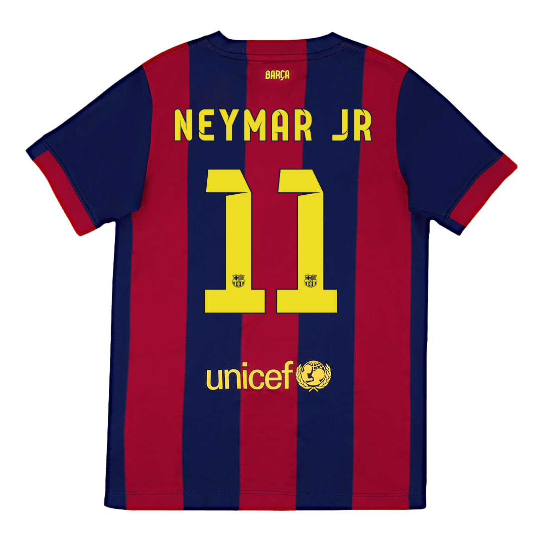 Camiseta retro de fútbol local del Barcelona #11 de NEYMAR JR 2014/15