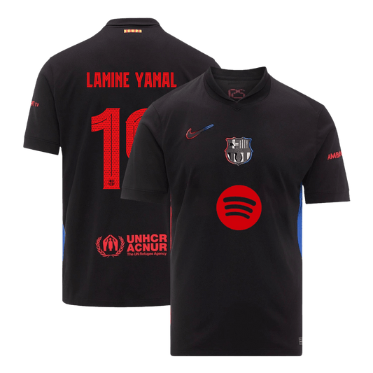 LAMINE YAMAL #19 Barcelona Auswärts-Fußballtrikot 2024/25 – UCL (Spotify-Logo ohne Text)