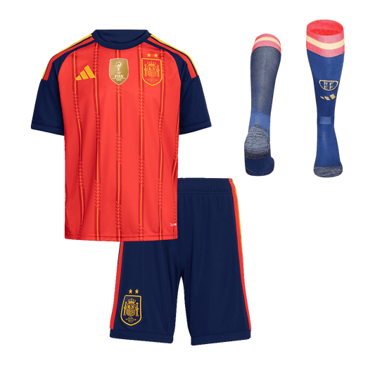 Spain Champion Home Kids Soccer Jerseys Full Kit World Cup 2026