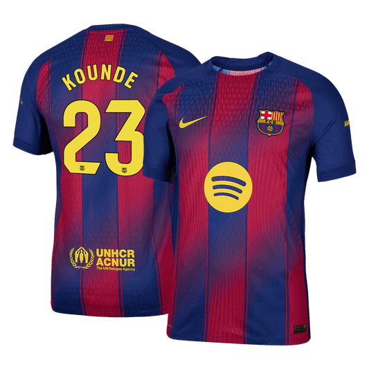 KOUNDE #23 Barcelona Home Authentic Soccer Jersey 2025/26