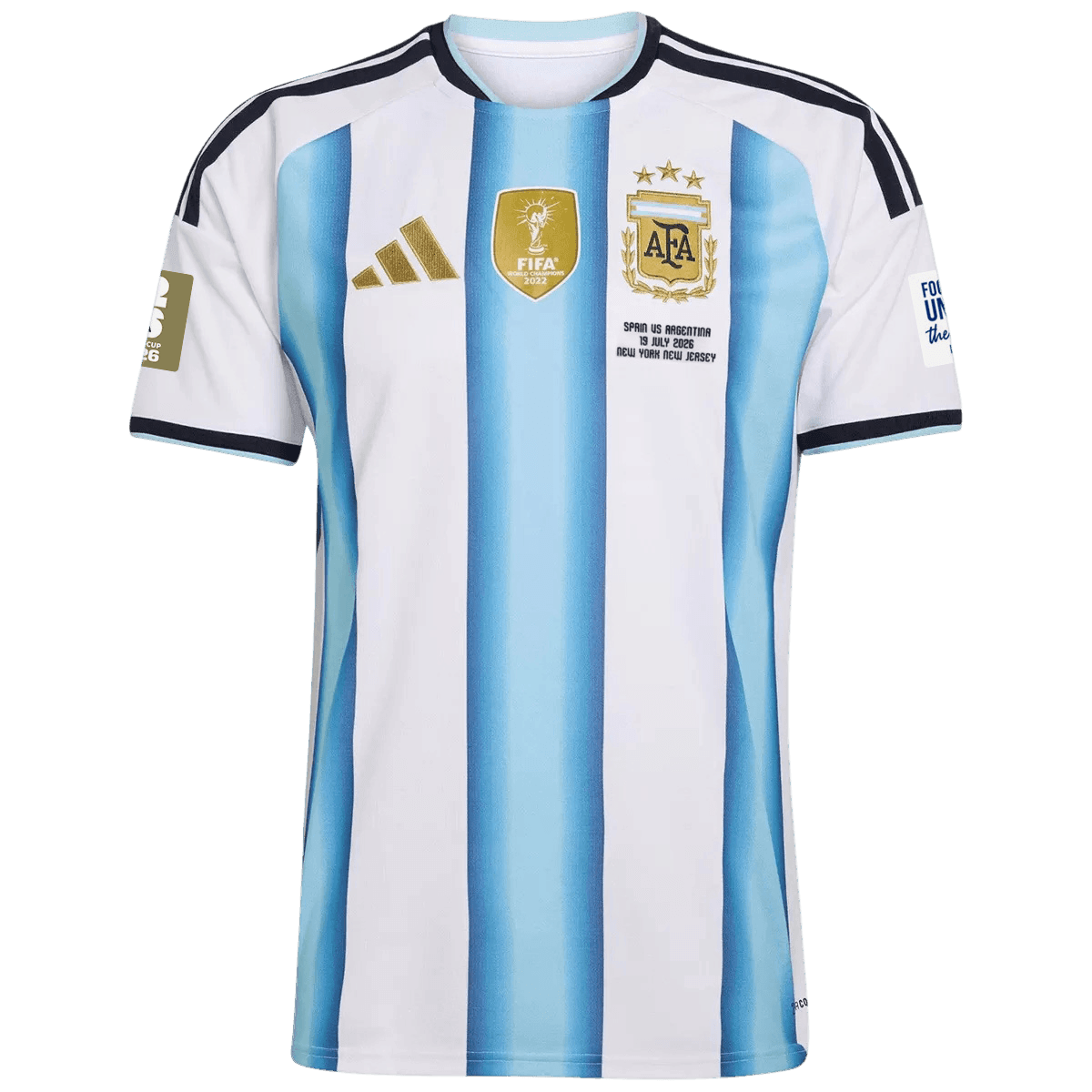 Argentina Home Soccer Jersey World Cup 2026 - Final Match (With Patches)