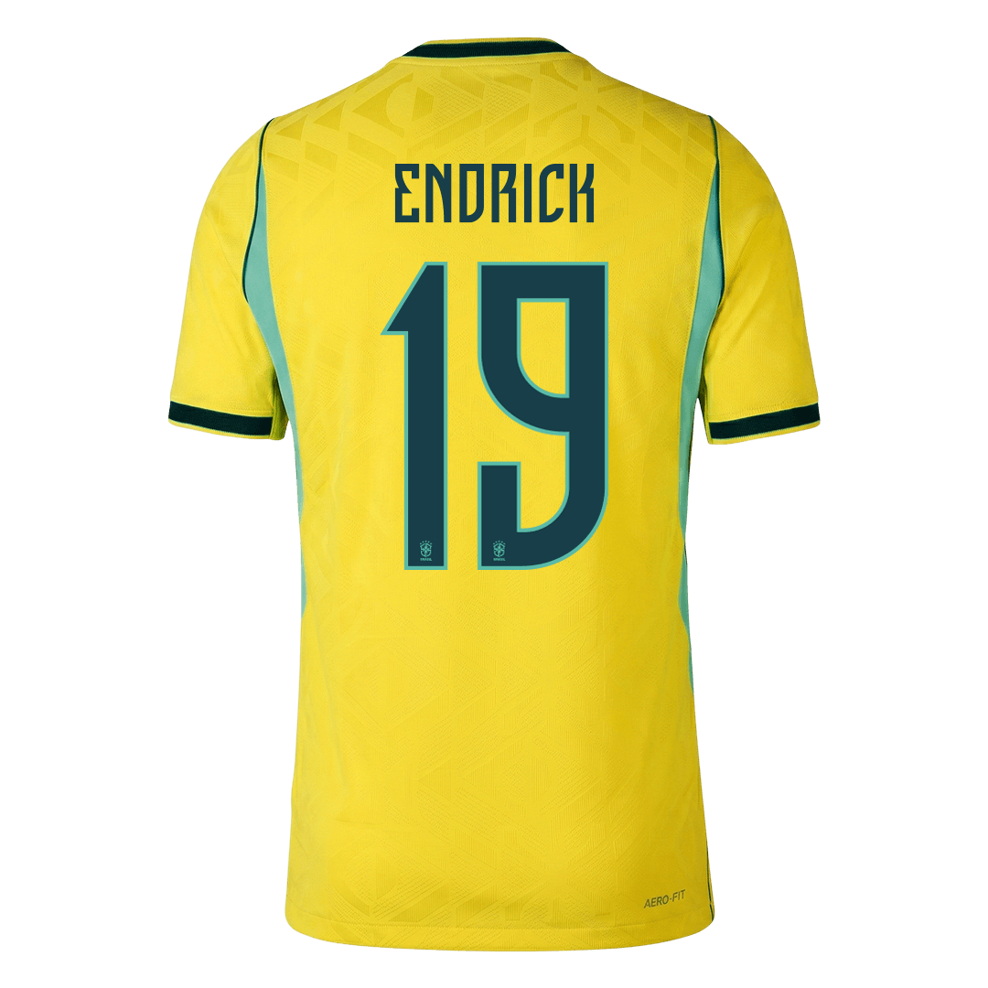 ENDRICK #19 Brazil Home Player Version Jersey World Cup 2026