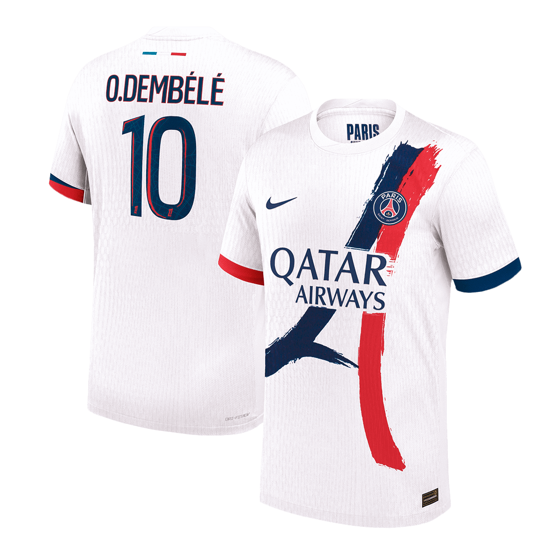 PSG Authentic O.DEMBÉLÉ #10 Soccer Jersey PSG Away Shirt 2024/25