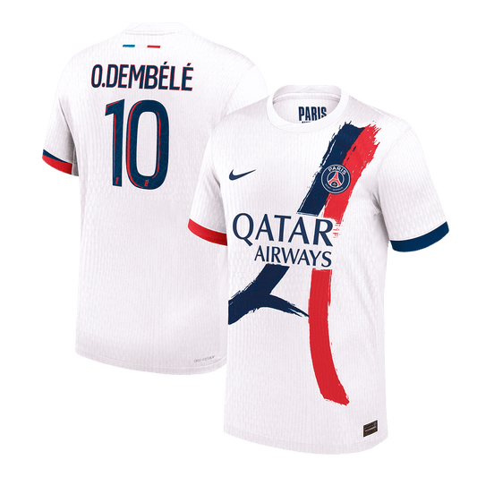 PSG Authentic O.DEMBÉLÉ #10 Soccer Jersey PSG Away Shirt 2024/25