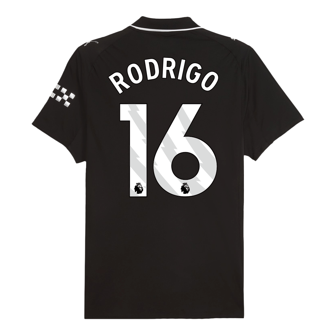 RODRIGO #16 Manchester City Away Authentic Soccer Jersey 2025/26
