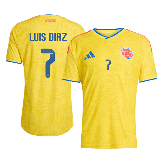 LUIS DíAZ #7 Colombia Home Player Version Jersey World Cup 2026