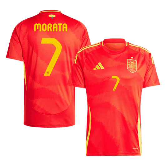 MORATA #7 Spain Home Soccer Jersey Euro 2024