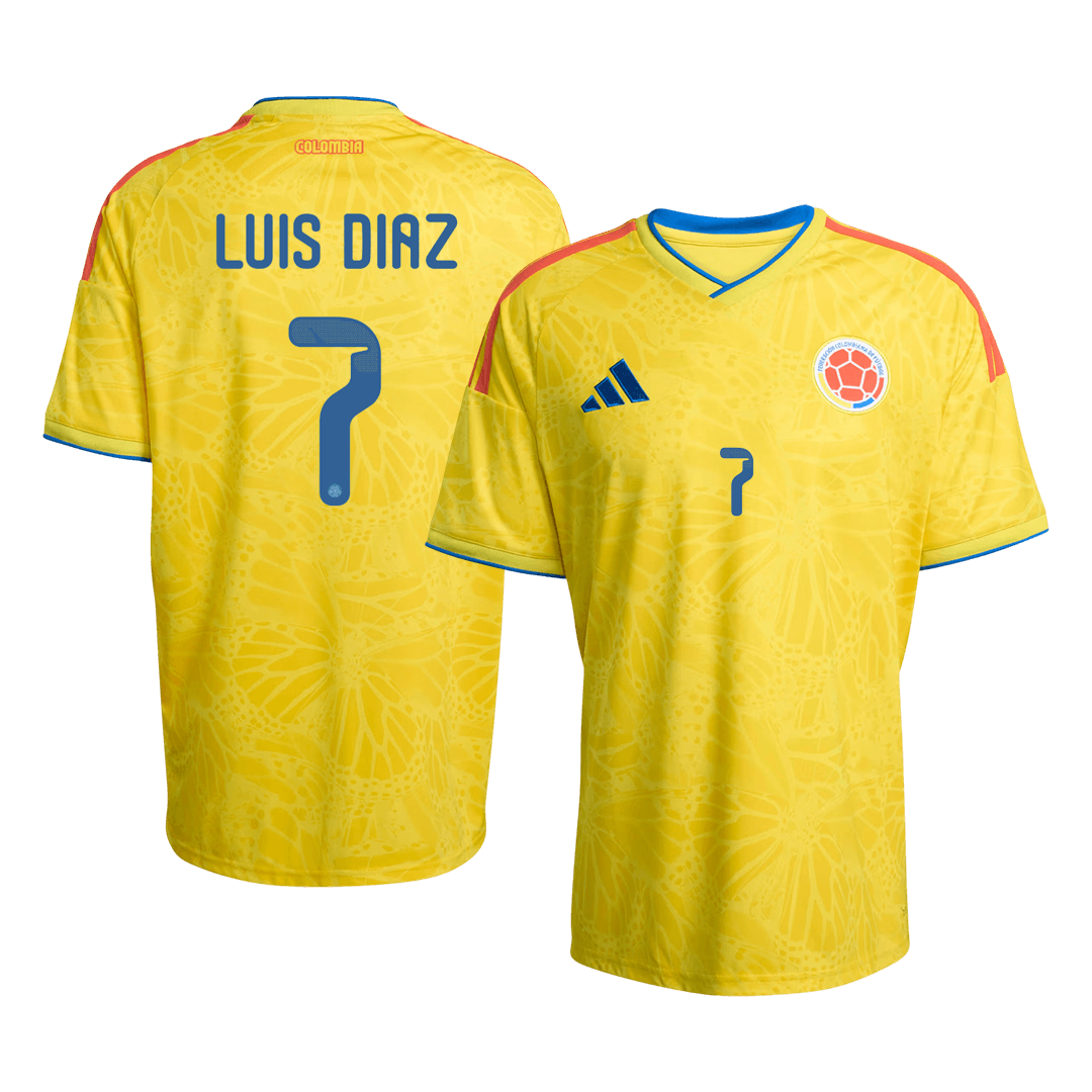 LUIS DíAZ #7 Colombia Home Soccer Jersey World Cup 2026