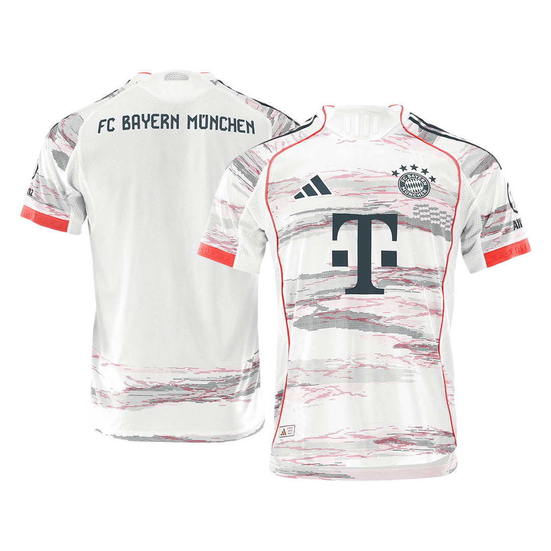 Authentisches Bayern München Auswärts-Fußballtrikot 2025/26 Weiß