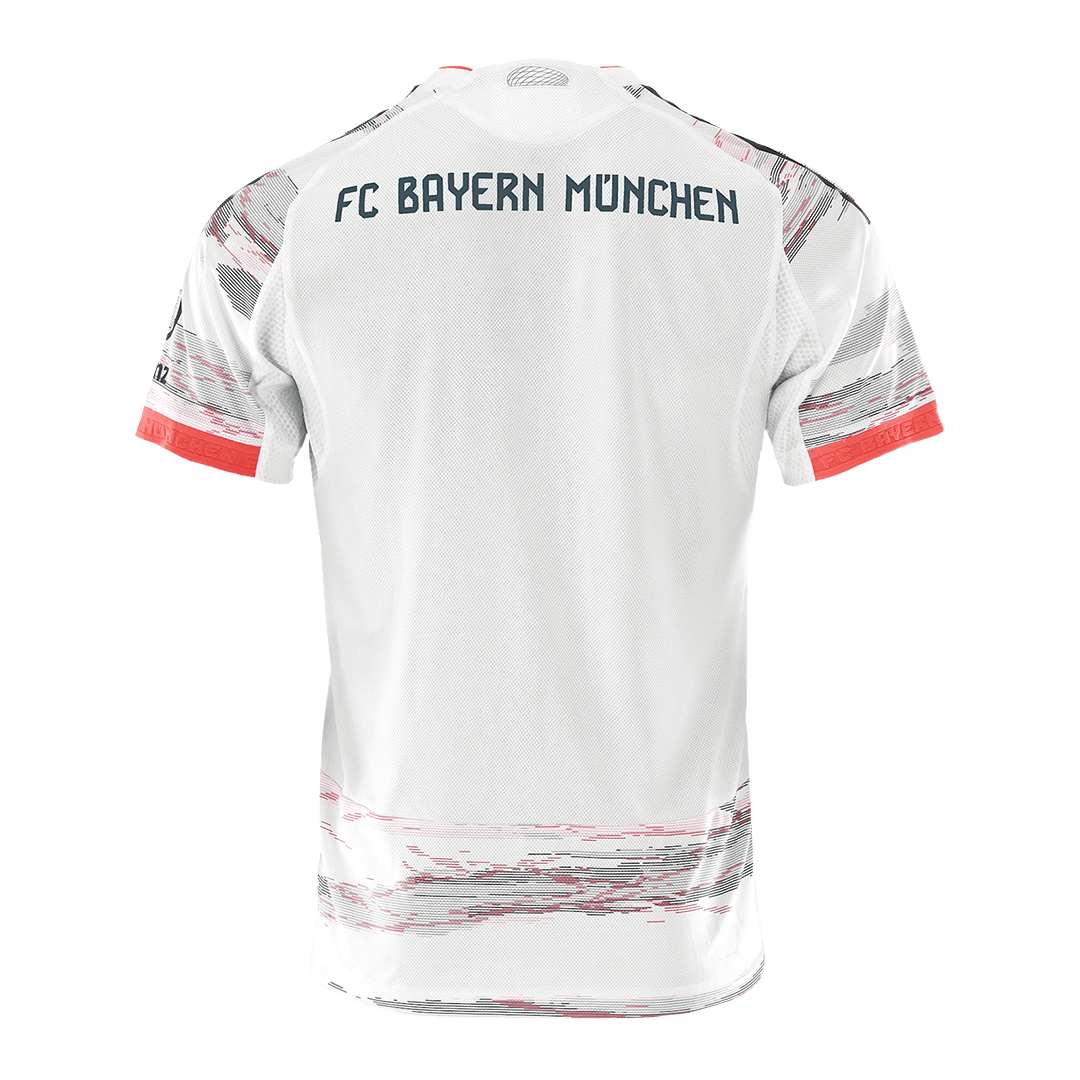 Authentisches Bayern München Auswärts-Fußballtrikot 2025/26 Weiß