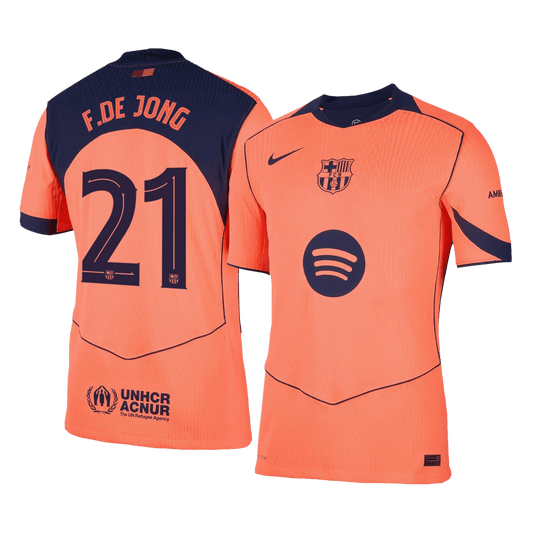 F.DE JONG #21 Barcelona Third Away Authentic Soccer Jersey 2025/26 - UCL
