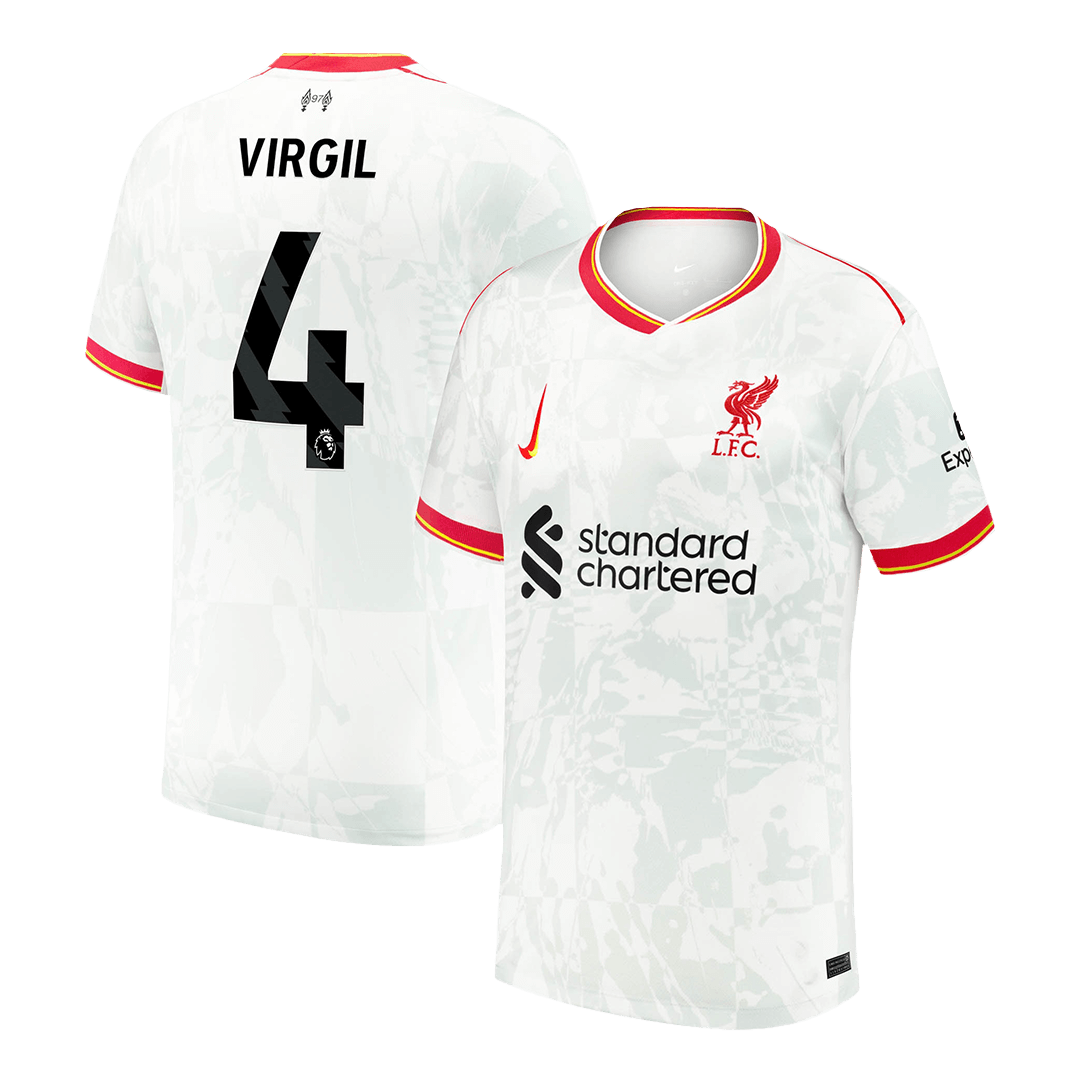 VIRGIL #4 Liverpool Soccer Jersey Third Away Custom Shirt 2024/25