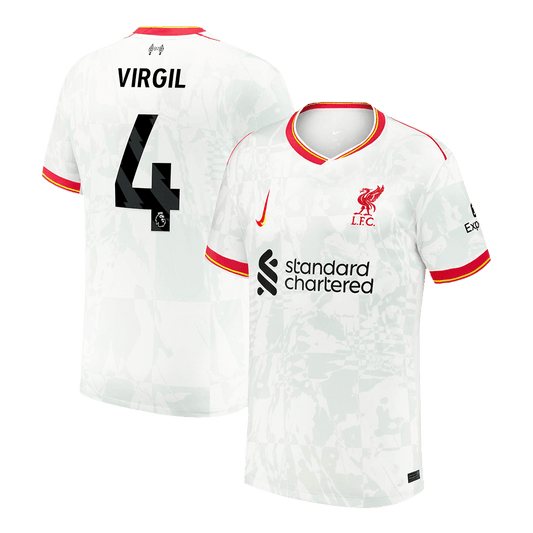 VIRGIL #4 Liverpool Soccer Jersey Third Away Custom Shirt 2024/25