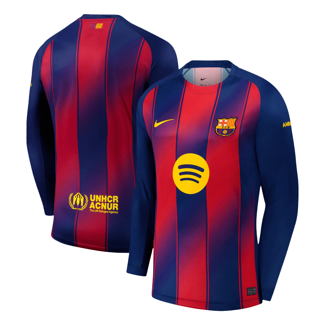 Barcelona Home Long Sleeve Soccer Jersey 2025/26