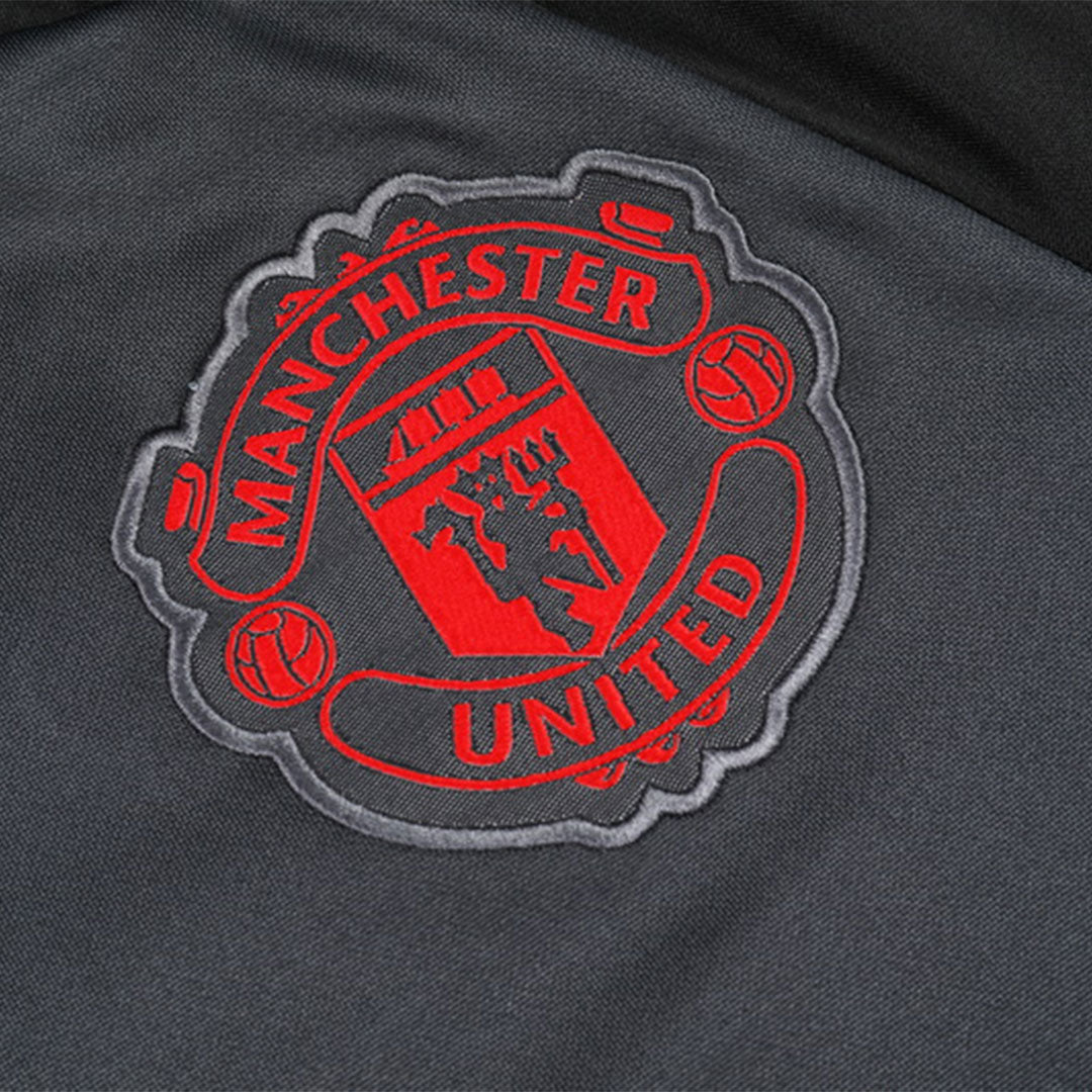 Kid's Manchester United Zipper Sweatshirt Kit(Top+Pants) 2024/25