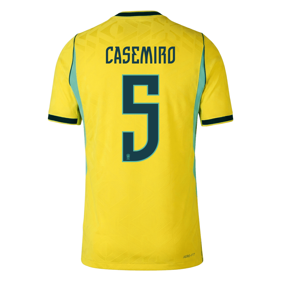 CASEMIRO #5 Brazil Home Player Version Jersey World Cup 2026