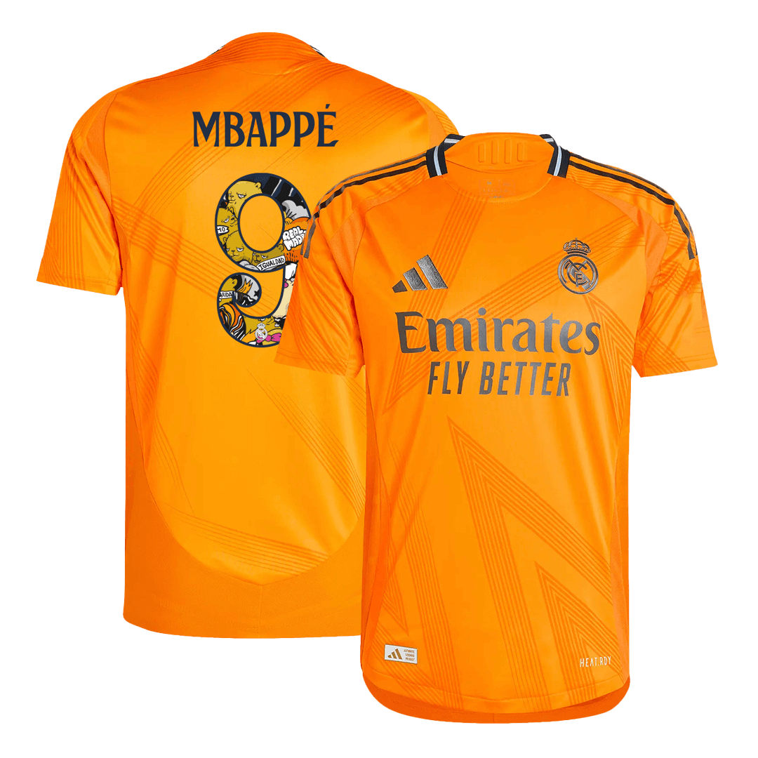 Authentic MBAPPE #9 Soccer Jersey Real Madrid Away Shirt 2024/25 Bear Champ Font