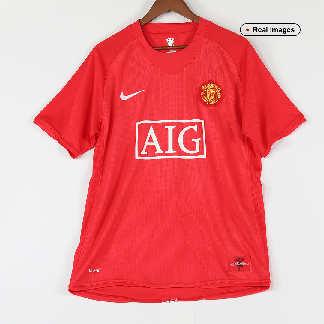 Manchester United RONALDO #7 Retro Jerseys 2007/08 Home Soccer Jersey For Men