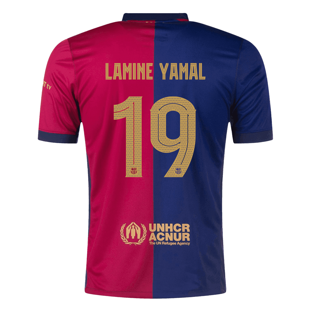 LAMINE YAMAL #19 Barcelona Home soccer jersey 2024/25 - UCL