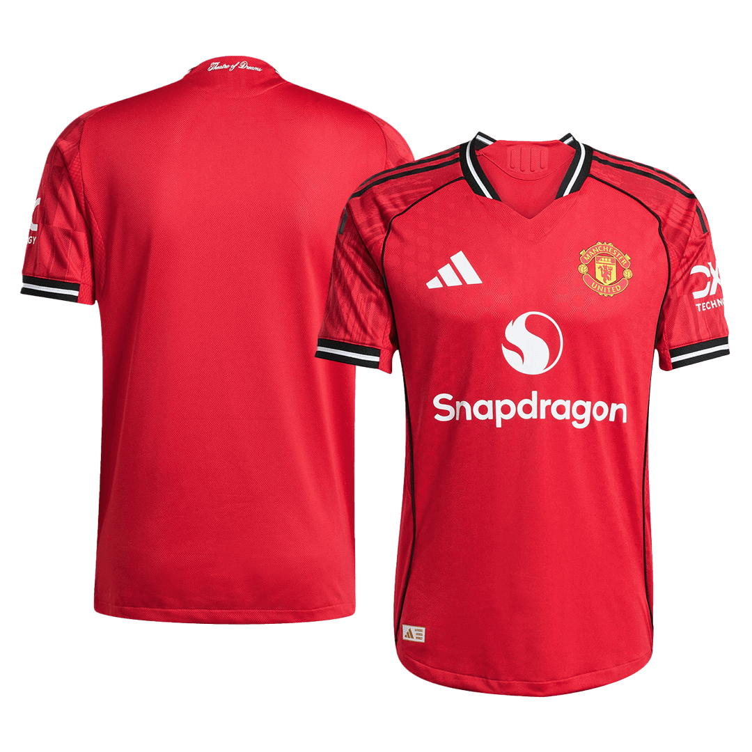 Manchester United Home Authentic Soccer Jersey 2025/26 Red