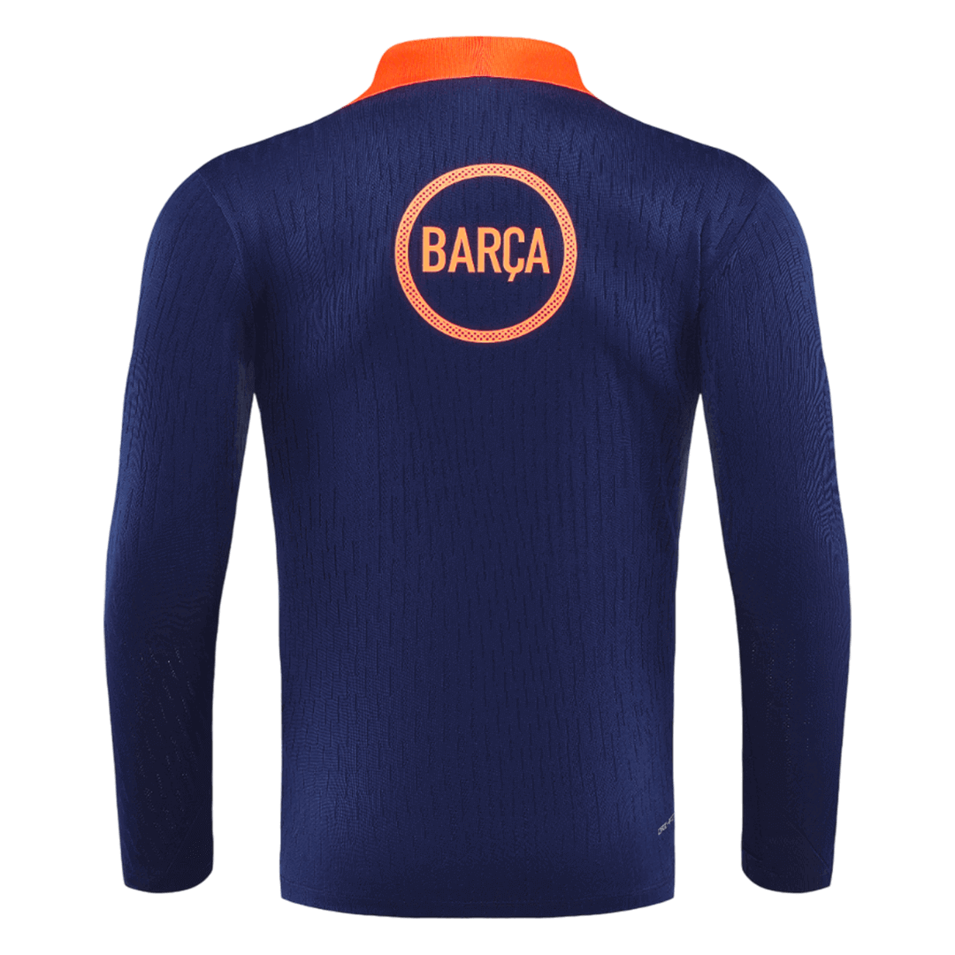 Barcelona 1/4 Zip Tracksuit 2025/26 Kids Black&Orange