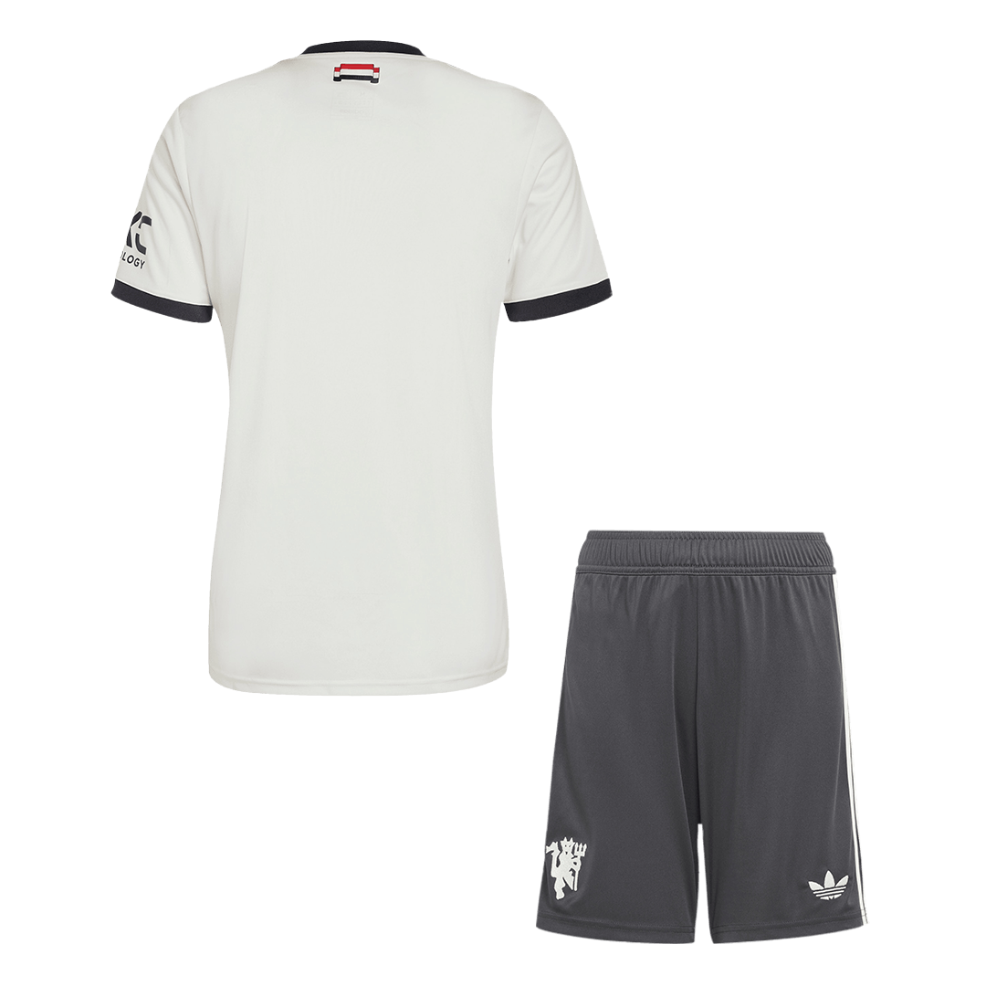 Men's Manchester United Third Away Soccer Jersey Kit (Shirt+Shorts) 2024/25