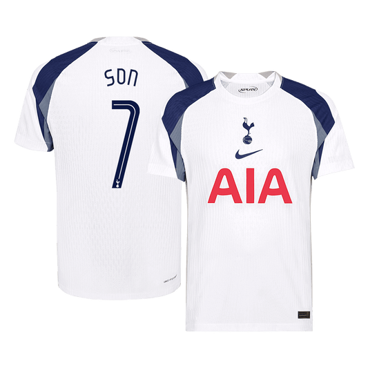 SON #7 Authentic Tottenham Hotspur Home Soccer Jersey 2025/26 White - UCL