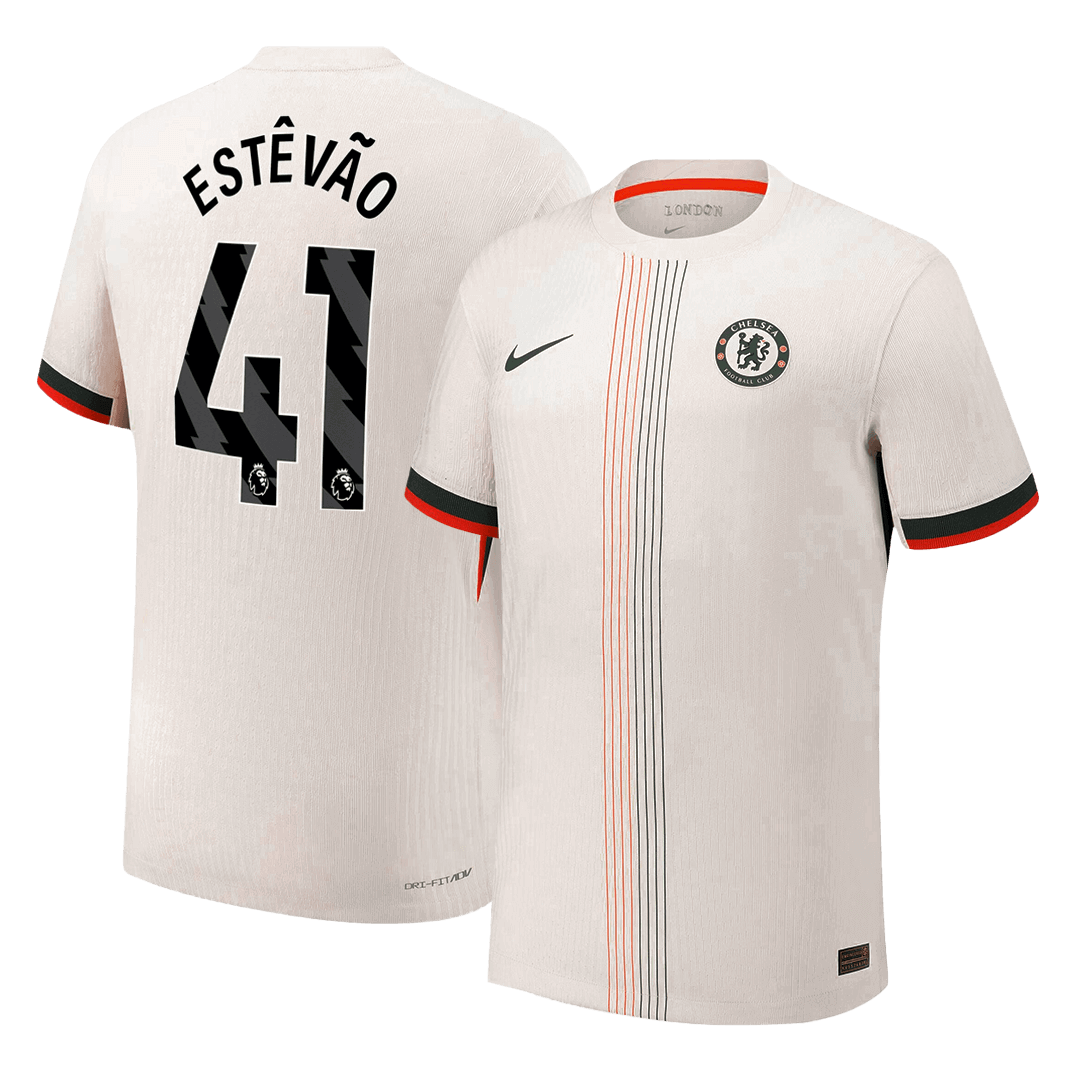 ESTÊVÃO #41 Chelsea Away Authentic Soccer Jersey 2025/26
