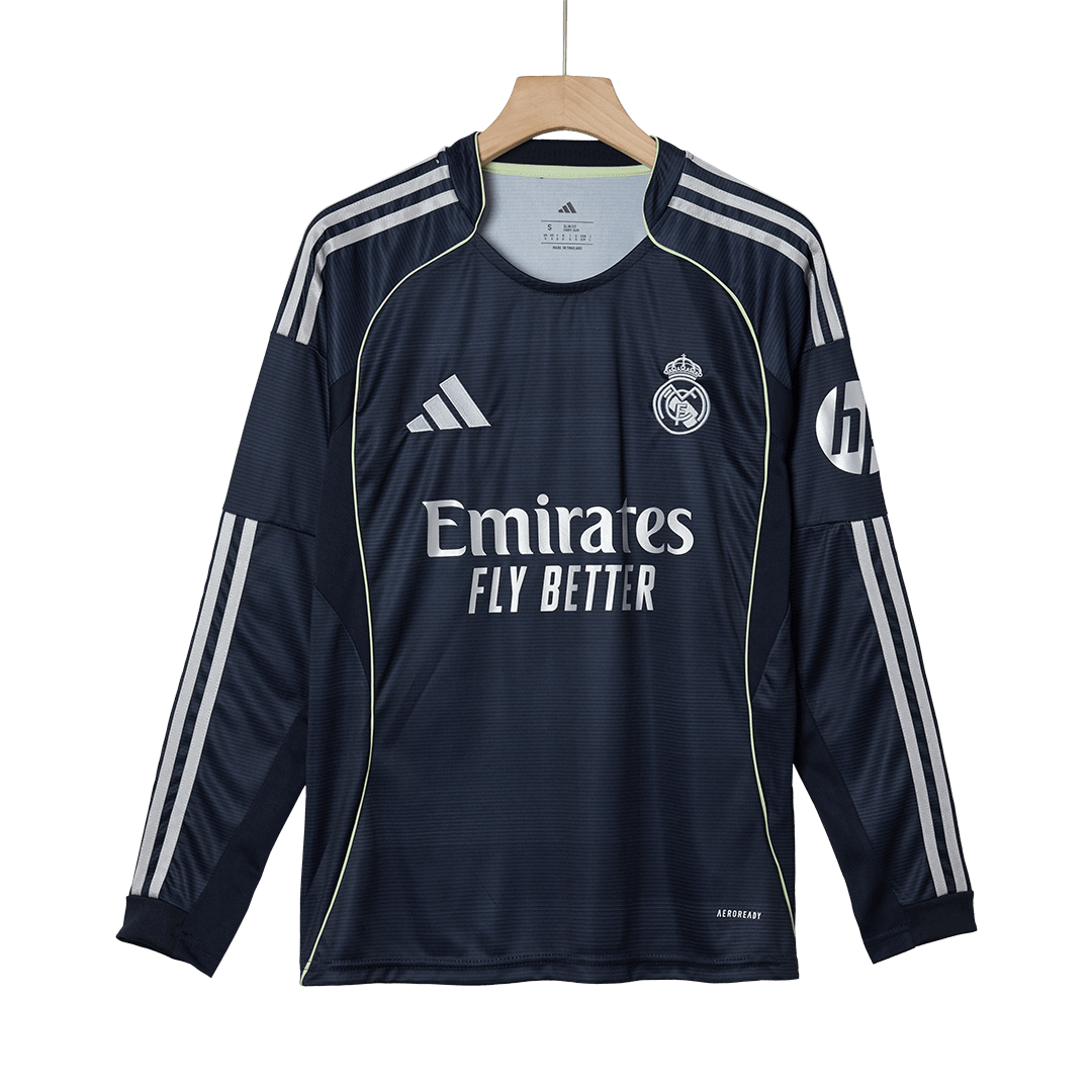 Real Madrid Away Long Sleeve Soccer Jersey 2025/26