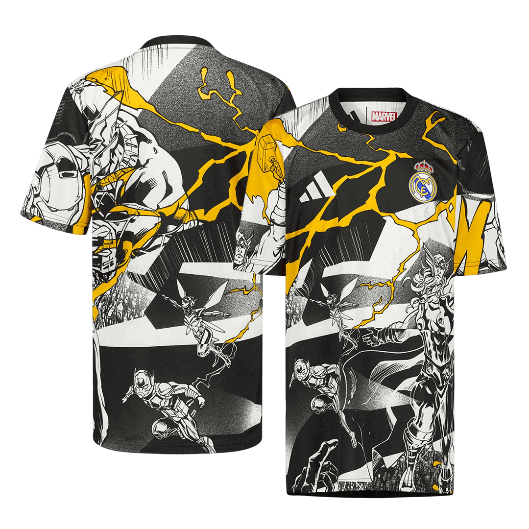 Real Madrid X Marvel Jersey 2025/26 Black&White