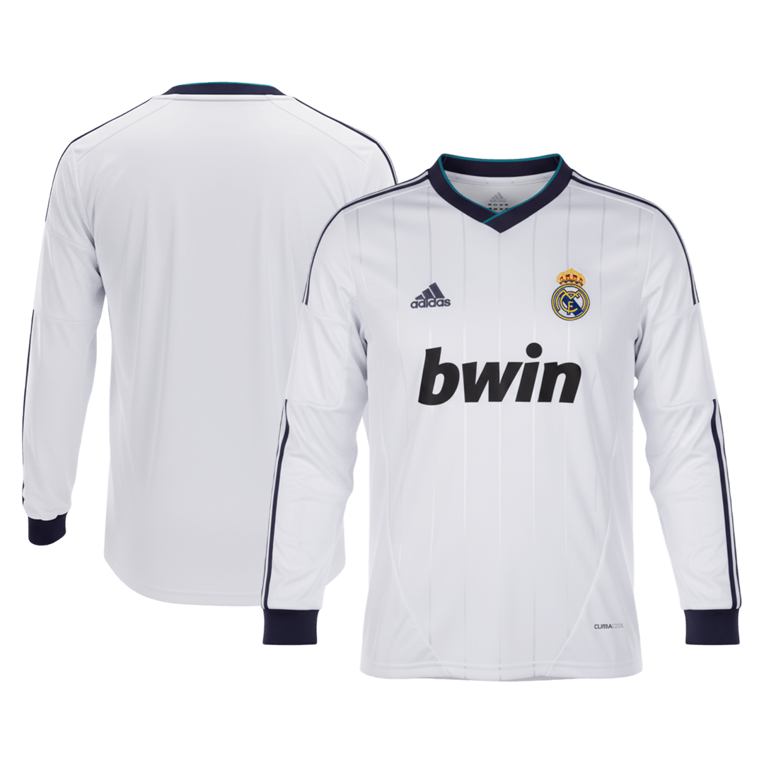 Retro Soccer Jersey Real Madrid Home Long Sleeve 2012/13