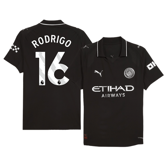 RODRIGO #16 Manchester City Away Player Version Jersey 2025/26