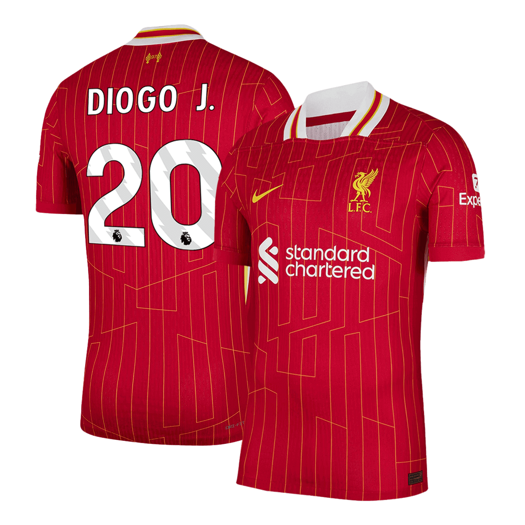 DIOGO J. #20 Authentic Liverpool Home Soccer Jersey 2024/25 Red