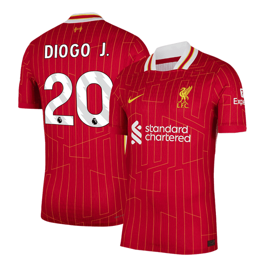 DIOGO J. #20 Authentic Liverpool Home Soccer Jersey 2024/25 Red