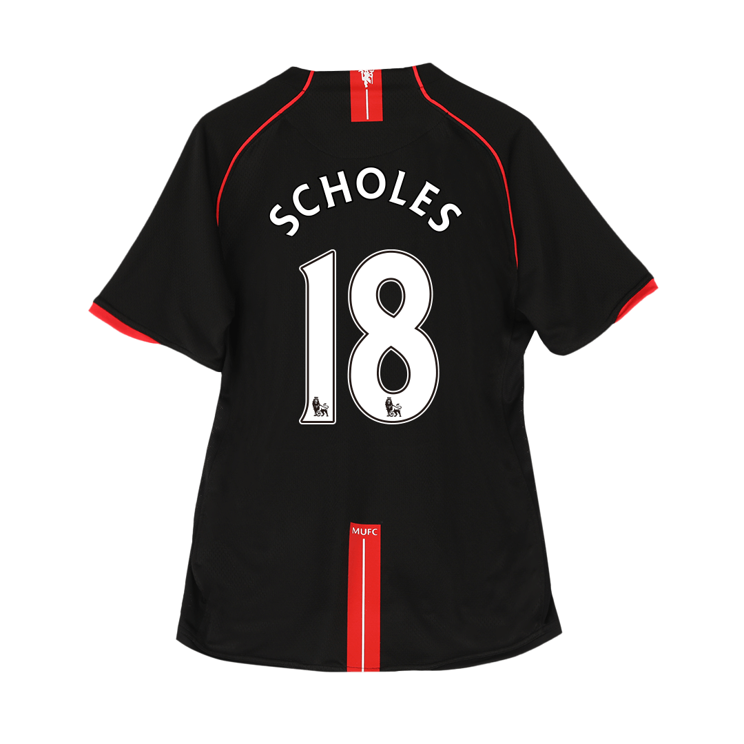 SCHOLES #18 Manchester United Retro-Trikot Auswärts-Fußballtrikot 2007/08