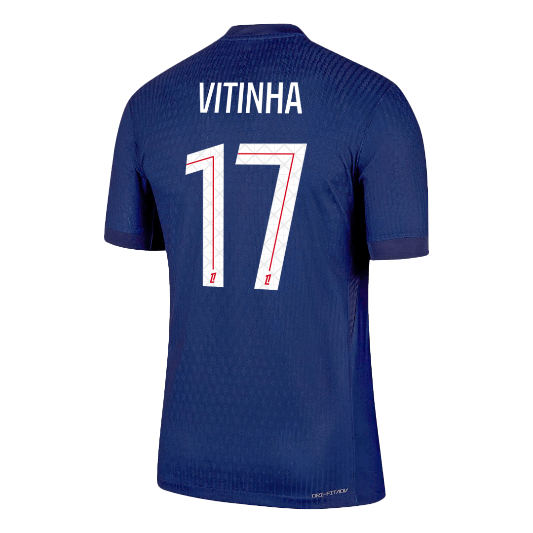 VITINHA #17 PSG Home Authentic Soccer Jersey 2025/26