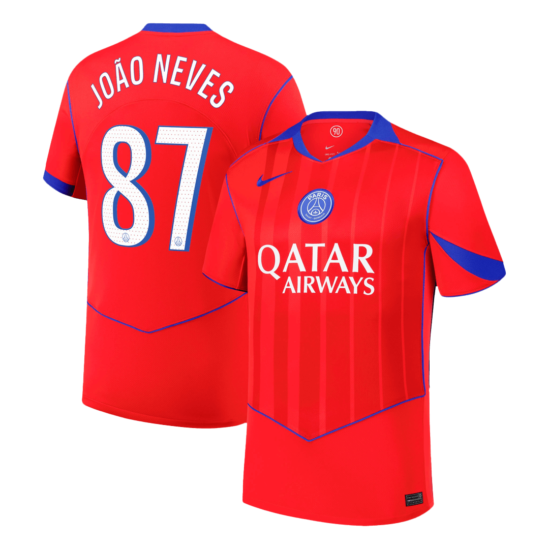 JOÃO NEVES #87 PSG Third Away Soccer Jersey 2025/26