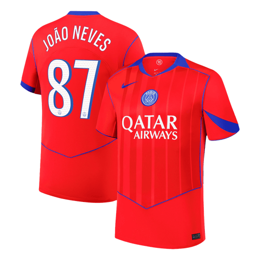 JOÃO NEVES #87 PSG Third Away Soccer Jersey 2025/26